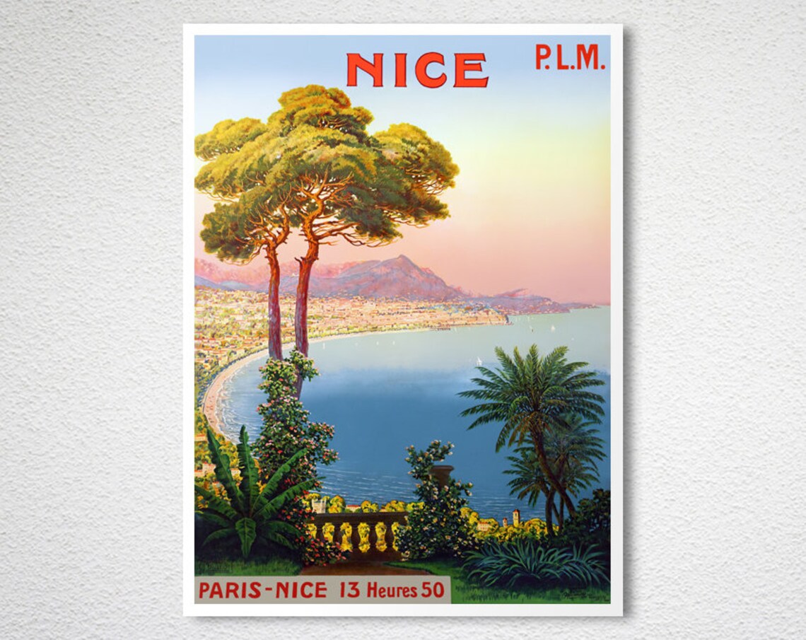 Nice France Vintage Travel Poster, Travel Poster - Image 2