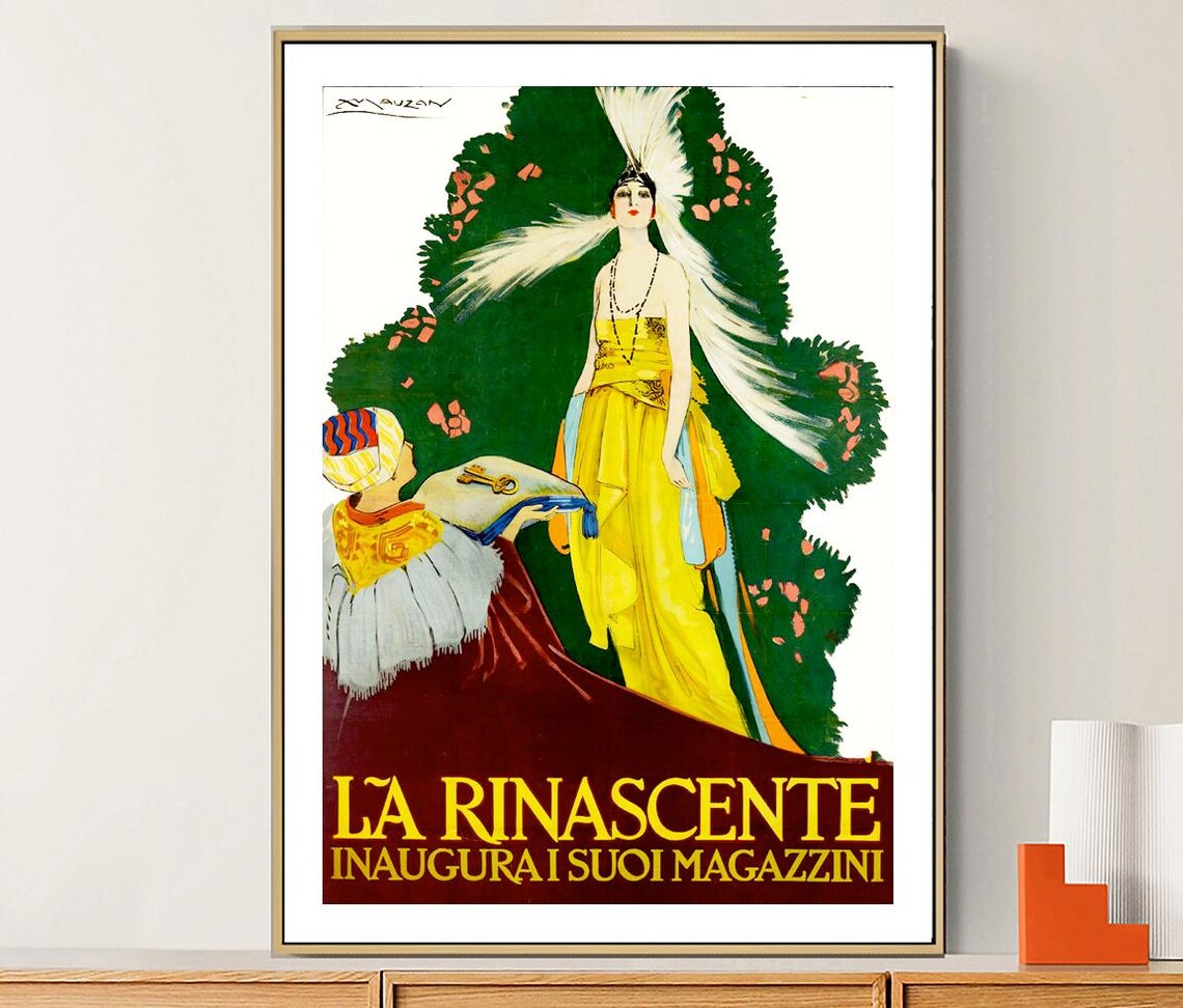 La Rinascente Inaugura Magazzini Art Deco Fashion Vintage Poster - Image 2