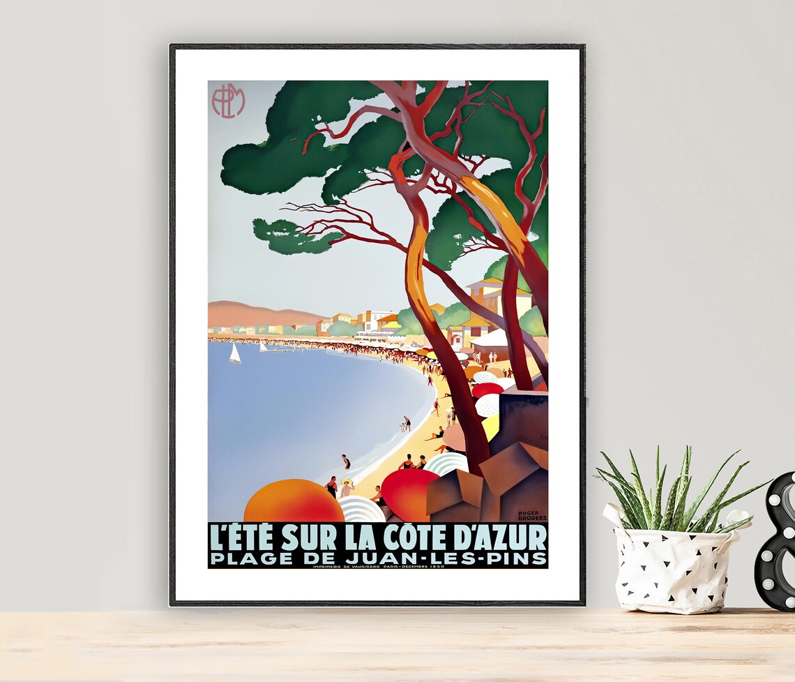 Lete Sur La Cote Dazur France Travel Poster