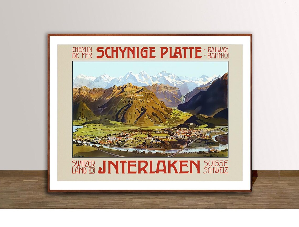 Schynige Platte Railway Vintage Travel Poster