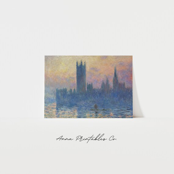 Claude Monet Houses of Parliament at Sunset London Impressionist Poster