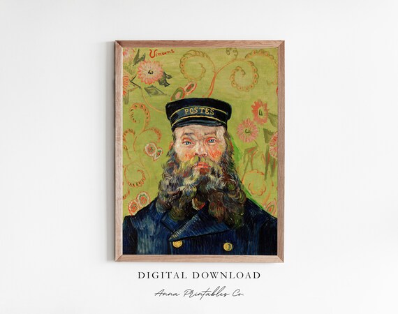 Van Gogh Pere Tanguy Portrait 1889 Famous Floral Painting Poster