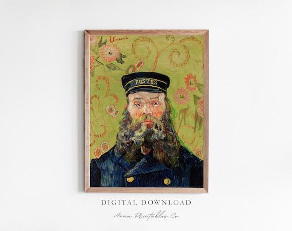 Van Goghs The Postman Famous Art Paintings Wall Art Vintage Gallery Artwork Antique Colorful Oil Painting
