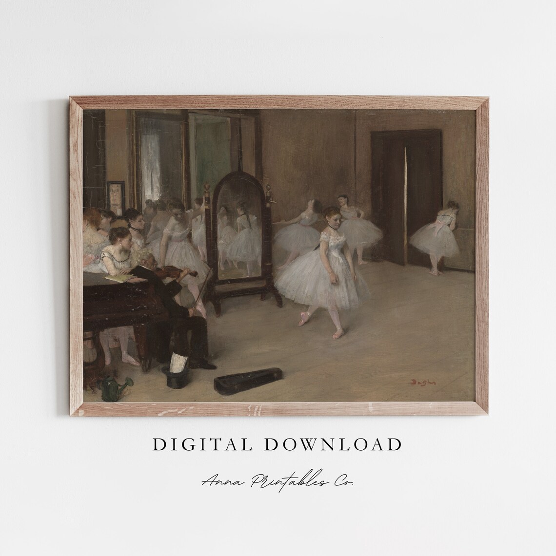 Ballet Class by Edgar Degas, Vintage Art Print