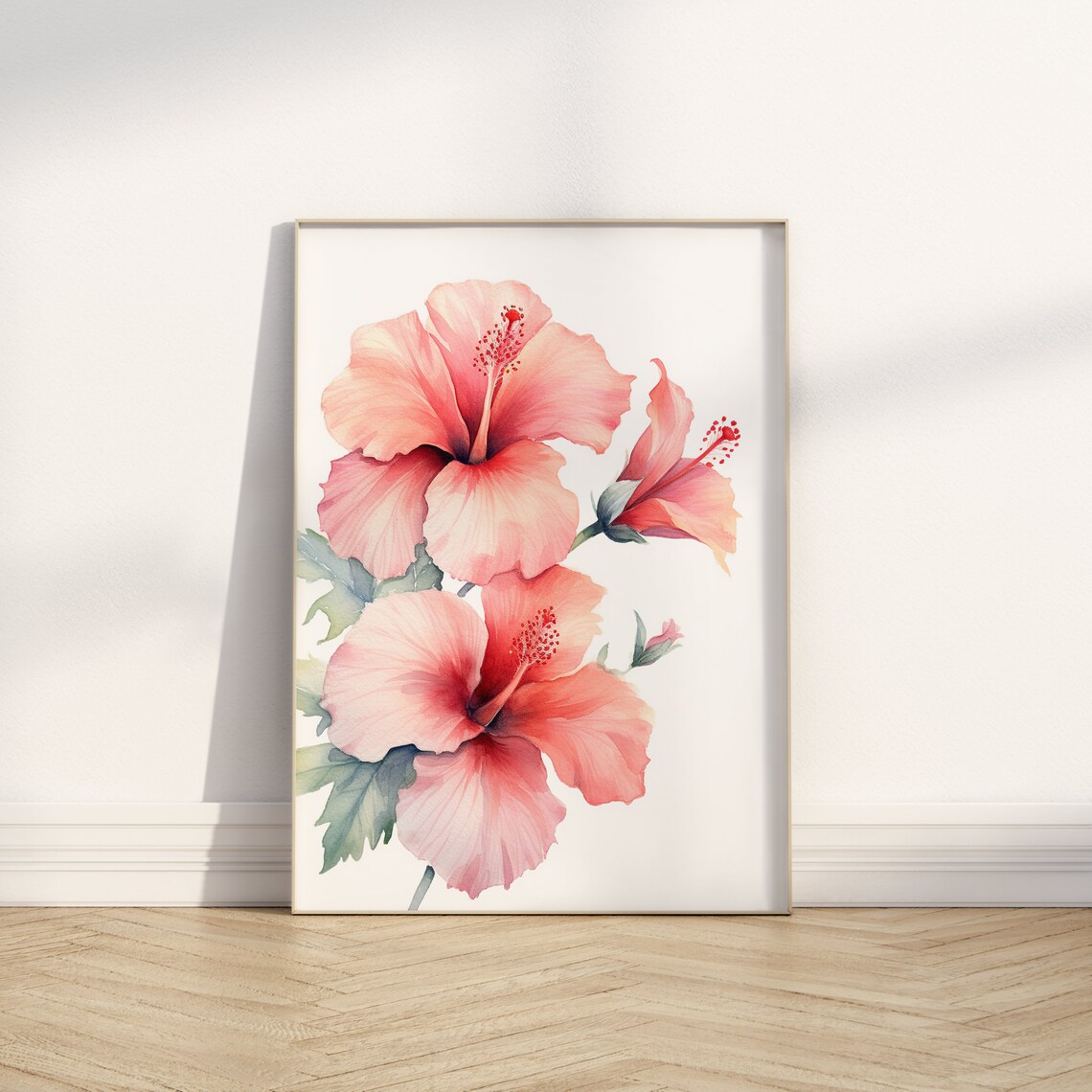 Hibiscus Watercolor Art Print, Tropical Flower - Image 2