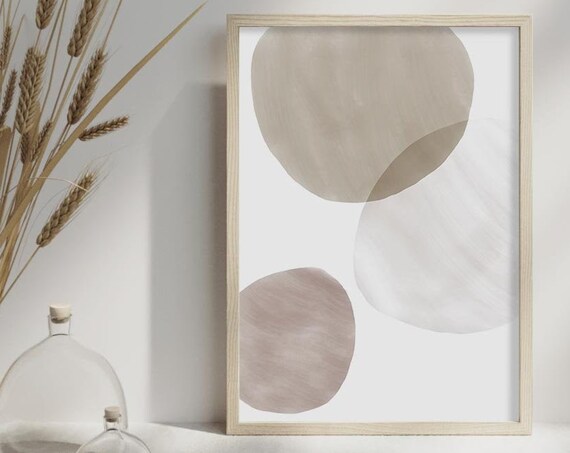 Beige Abstract Wall Art Modern Wall Art Minimalist Print Abstract Line Art Print Wall Decor Living Room Wall Art Scandinavian Print