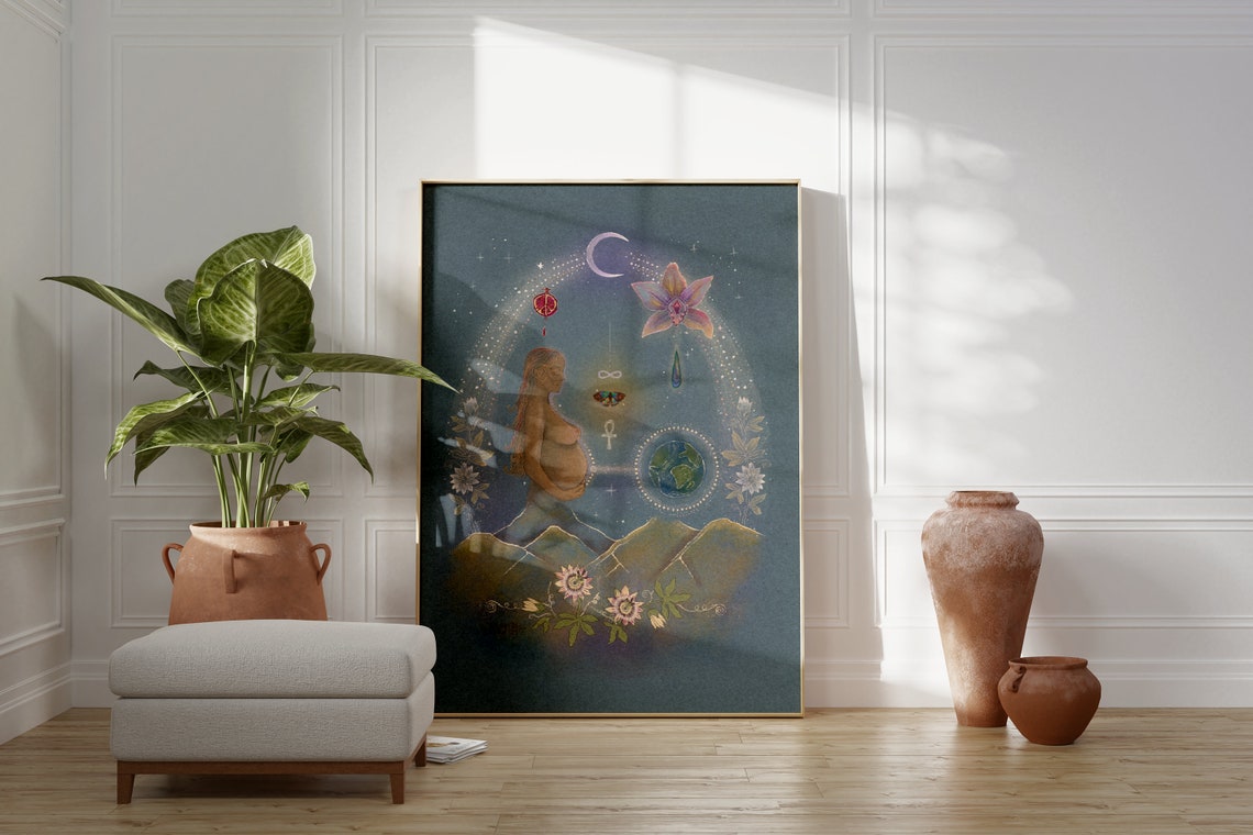 Bearth Visionary Art Print, Motherhood Pregnancy Art - Image 2