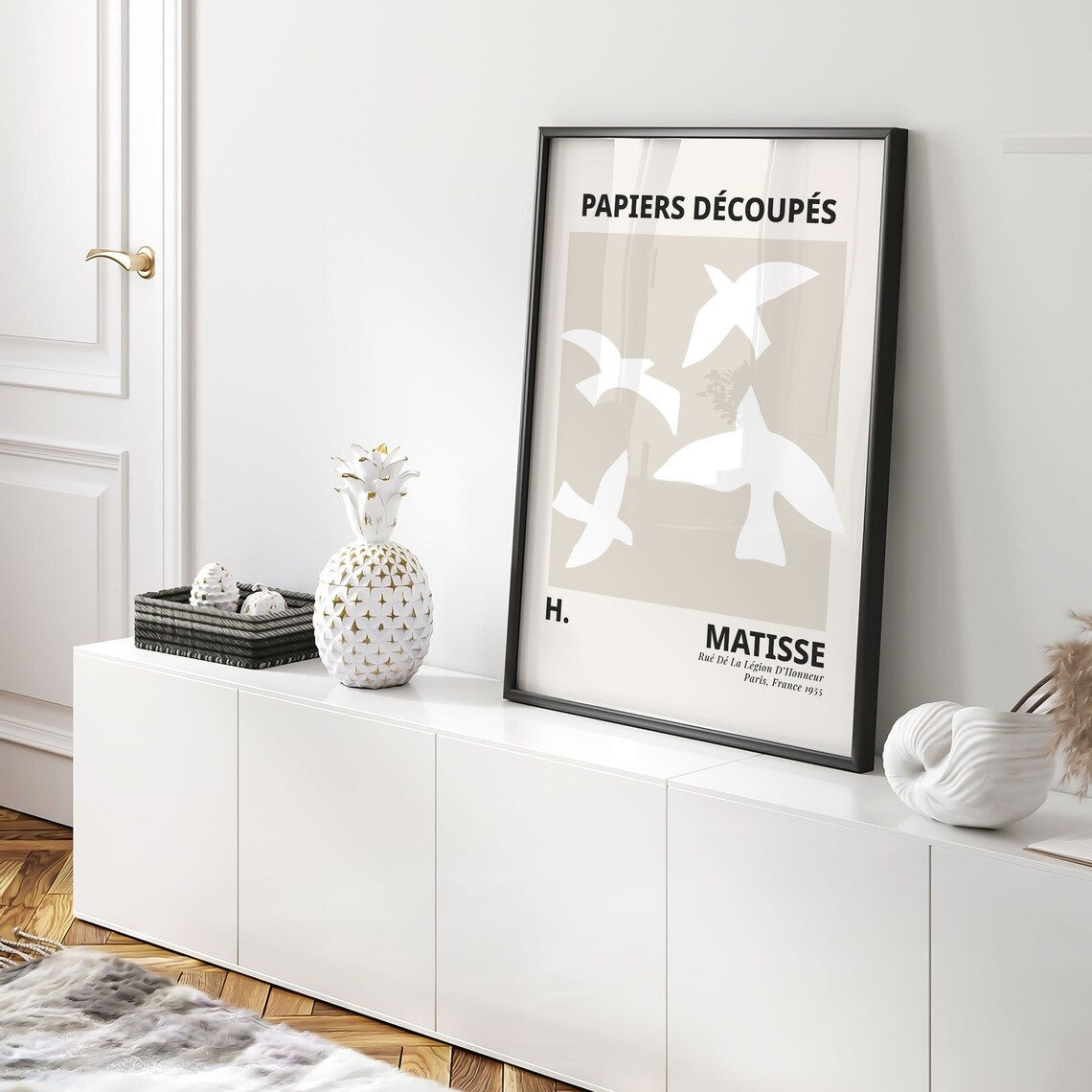 Matisse Papiers Decoupes Beige Doves Museum Exhibition Poster