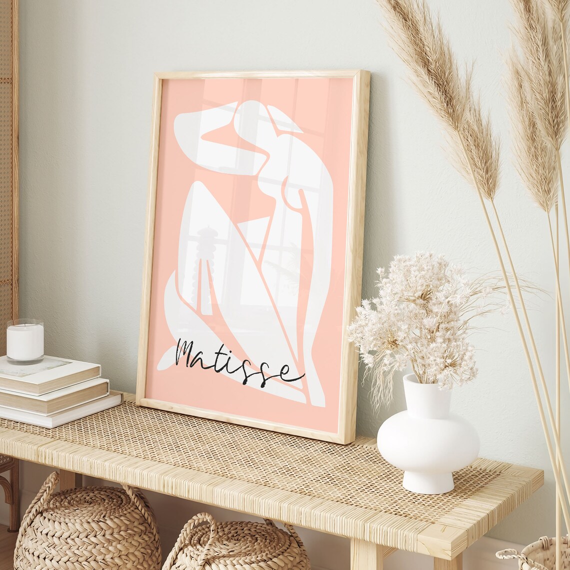 Henri Matisse Pink Seated Woman Abstract Figure Cut Out Art Poster - Image 4