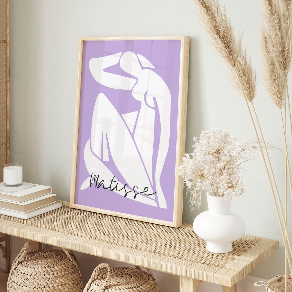 Henri Matisse Purple Seated Figure Abstract Pastel Art Poster - Image 4