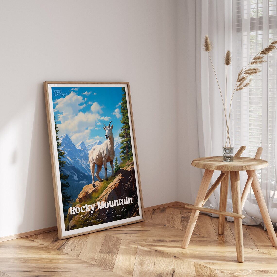 Rocky Mountain National Park Goat Art Print - Image 3