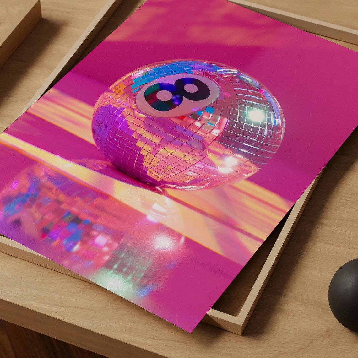 Disco Ball and 8 Ball Coquette Bar Cart Wall Art - Image 5