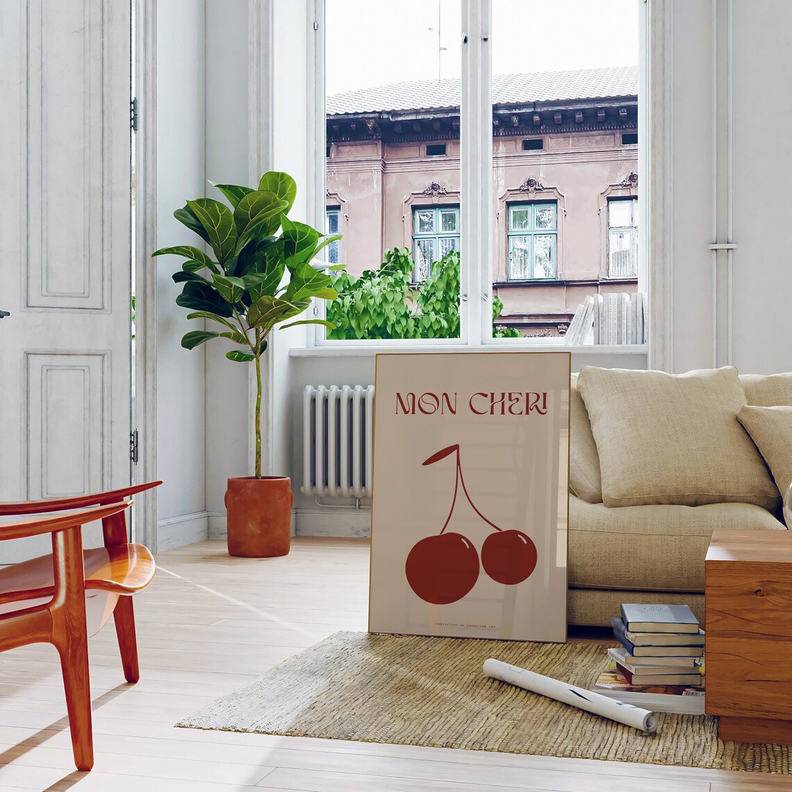 Mon Cheri Cherry Retro Kitchen Poster Art Print - Image 5