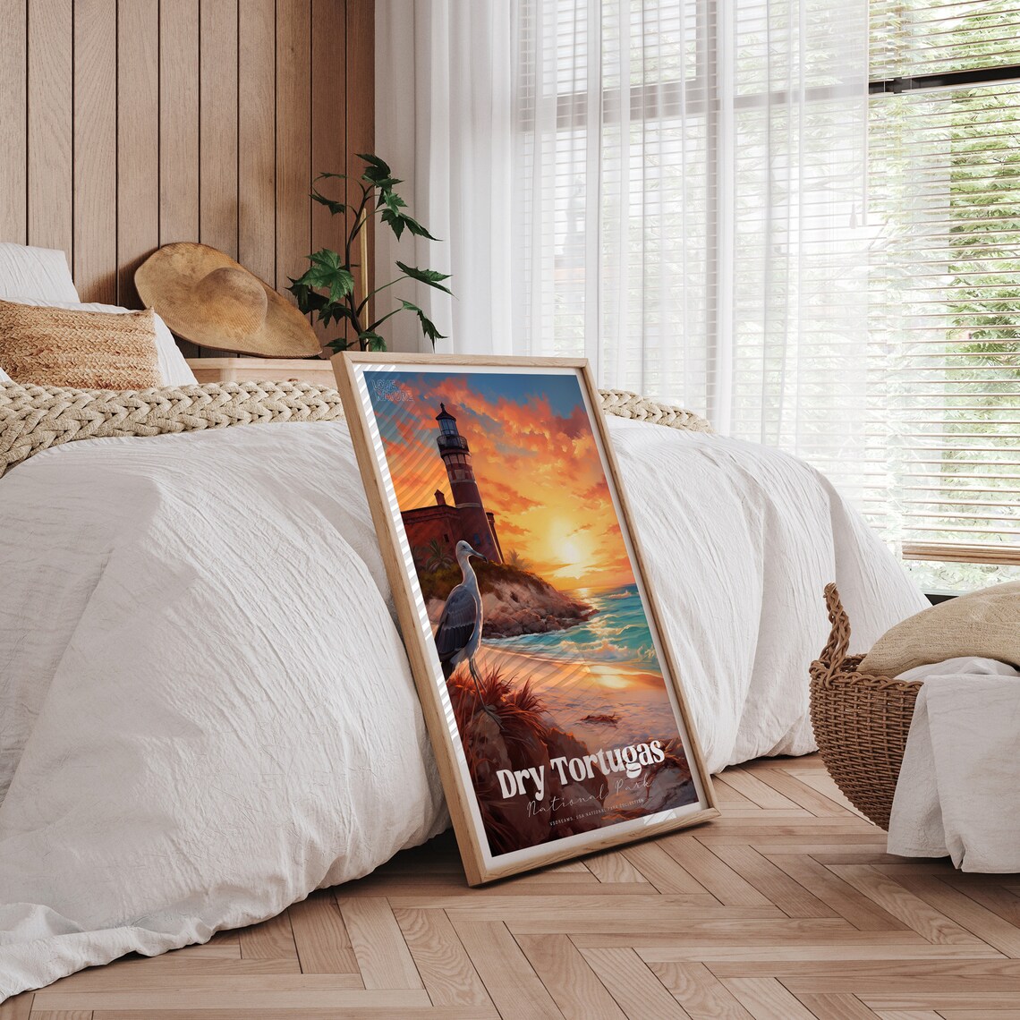 Dry Tortugas National Park Lighthouse Sunset Vintage Travel Poster - Image 4