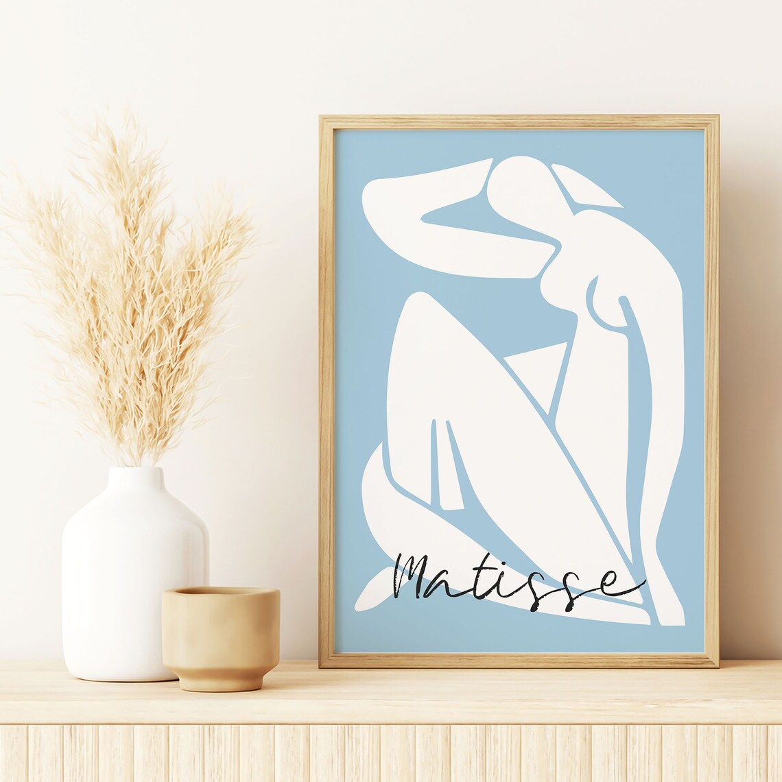 Henri Matisse Blue Seated Woman Abstract Figure Cut Out Art Poster