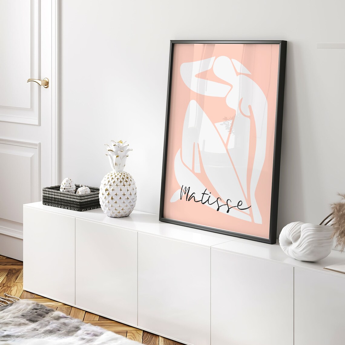 Henri Matisse Pink Seated Woman Abstract Figure Cut Out Art Poster - Image 5
