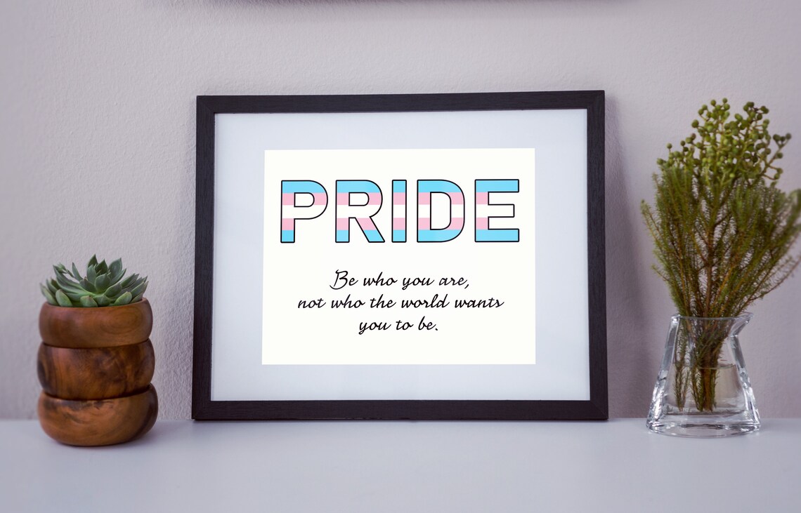 Transgender Pride Art Print, Be Who You Are - Image 2