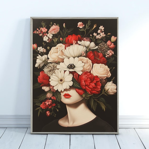 Vintage Retro Wall Art Print Dark Academia Gift Maximalist Colorful Home Decor Trendy Eclectic Poster For Living Room