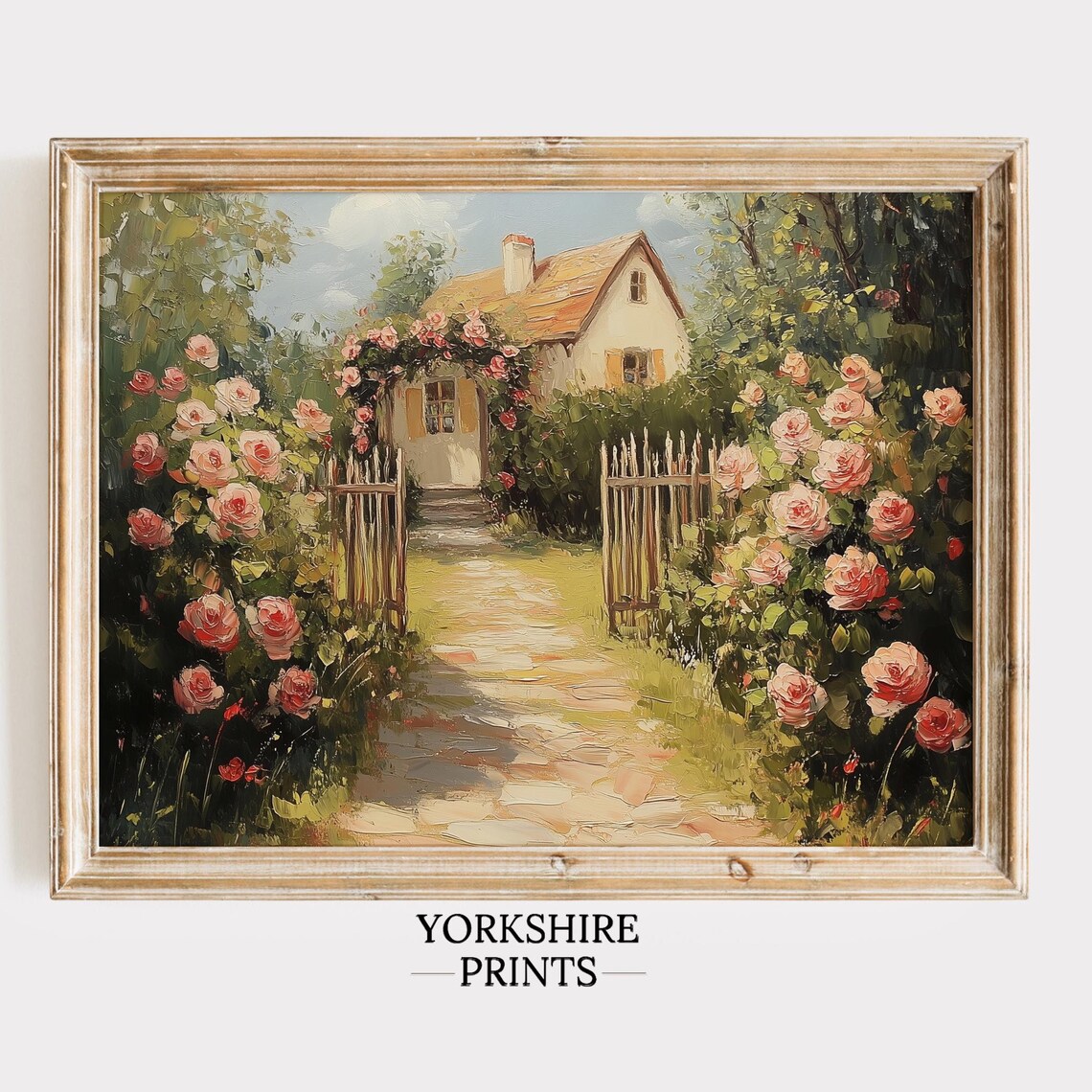 Cottagecore Wildflower Oil Painting, Vintage Farmhouse Poster
