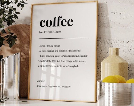 Coffee Bar Wall Art Boho Minimalist Prints Modern Art Bohominimalistdecor Trendy Coffee Art Physical Poster Print Shipped To You