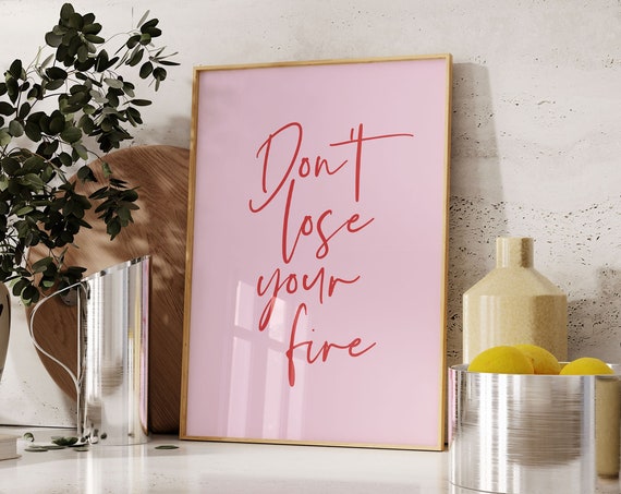 Motivational Poster Teen Girl Room Decor Pink Aesthetic Wall Art Positive Quotes Art Self Love College Dorm Decor