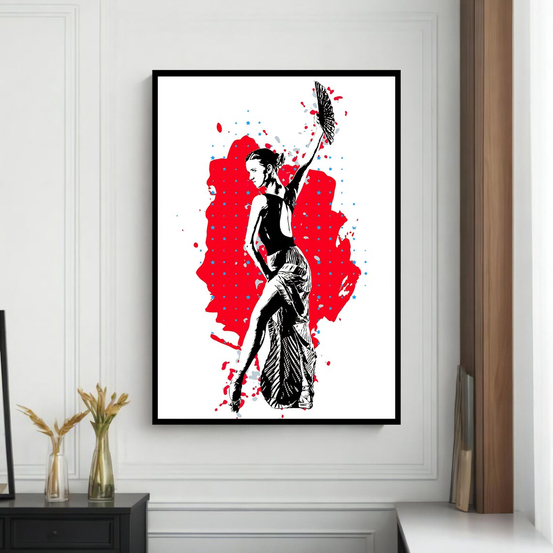 Bold Flamenco Dancer, Modern Contemporary Home Decor - Image 4