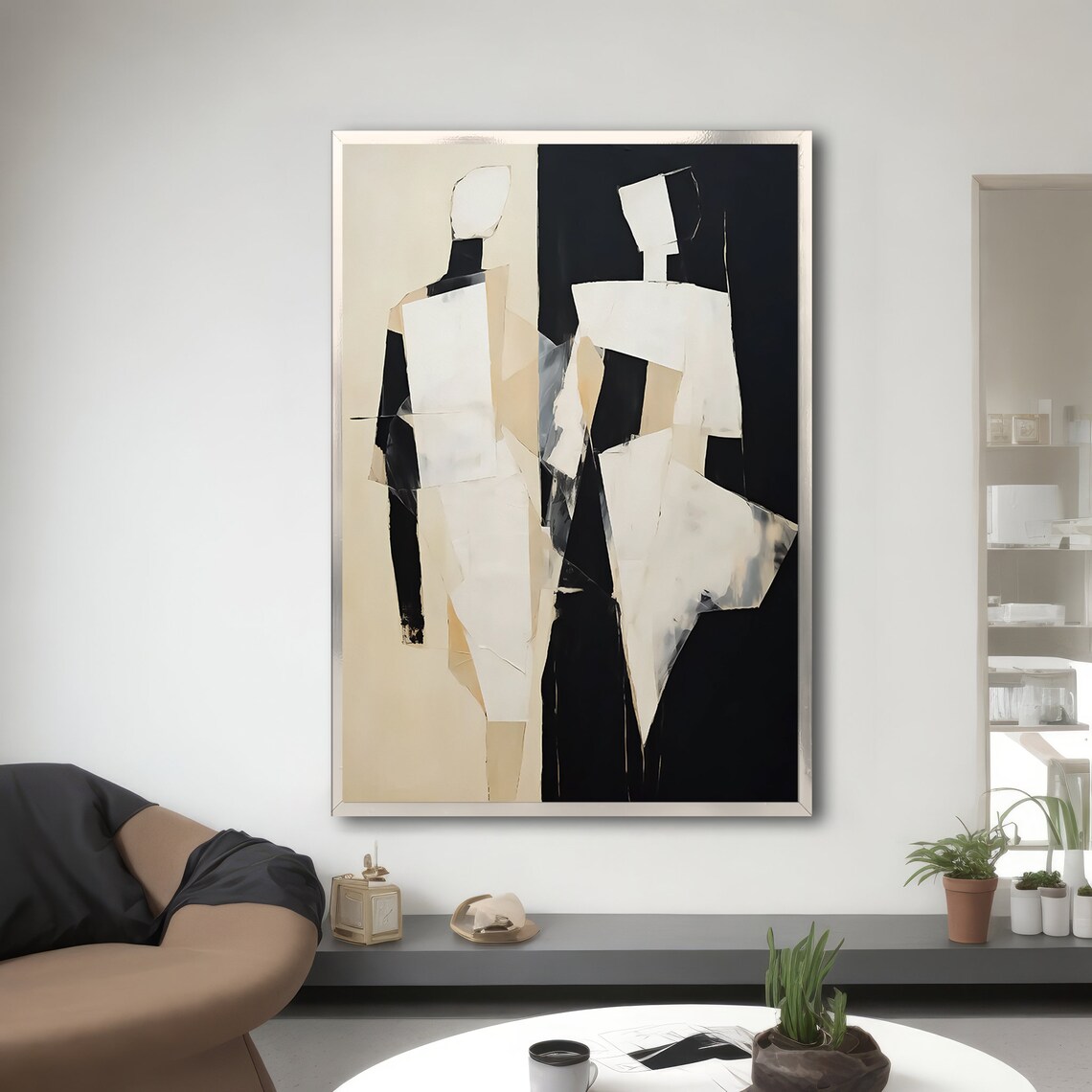 Abstract Figures Painting, Contemporary Minimalist - Image 5