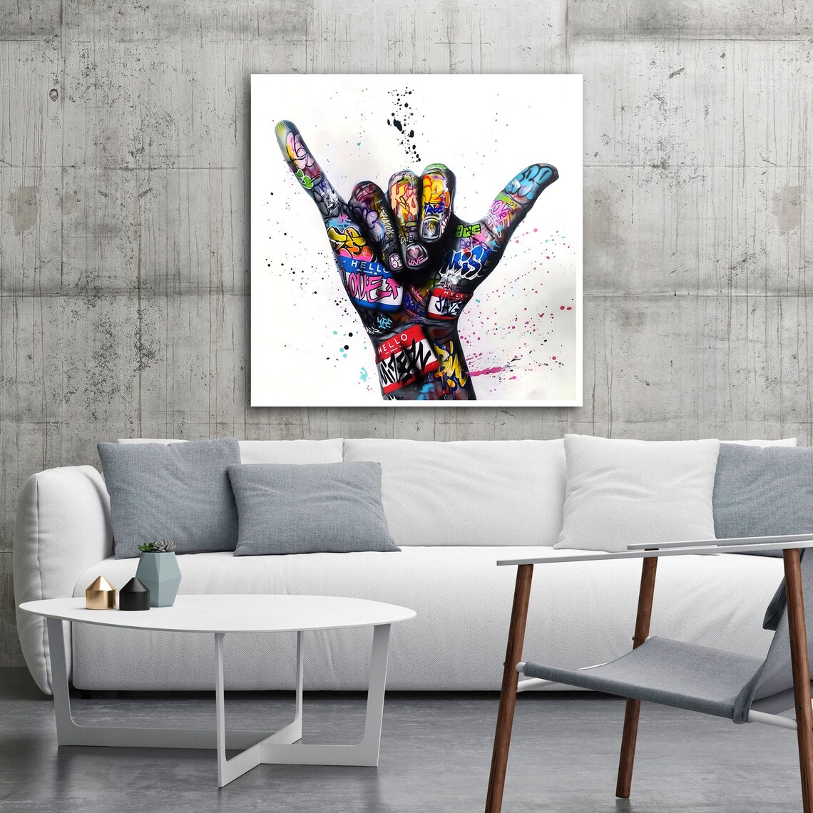 Graffiti Art Hand Gesture, Urban Decor Gift - Image 2