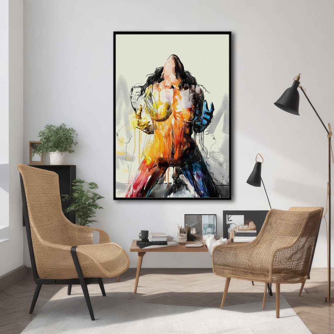 Erotic Abstract Female Form, Sensual Modern Art - Image 4