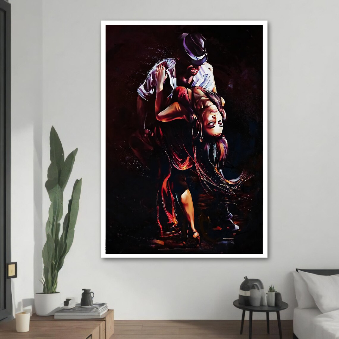 Passionate Salsa Dance, Modern Dance Enthusiast Decor - Image 2