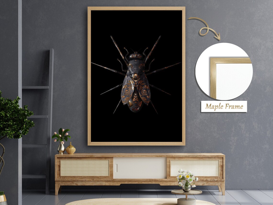 Fly Figurative Art Painting, Nature Illustration