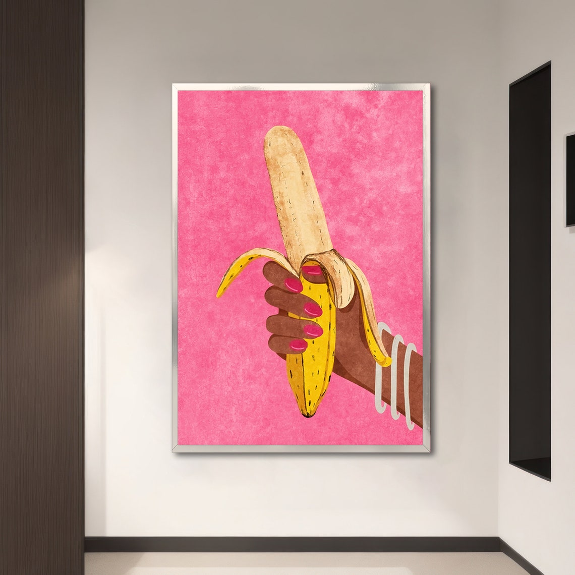 Playful Banana Pop Art, Modern Art Gift - Image 3