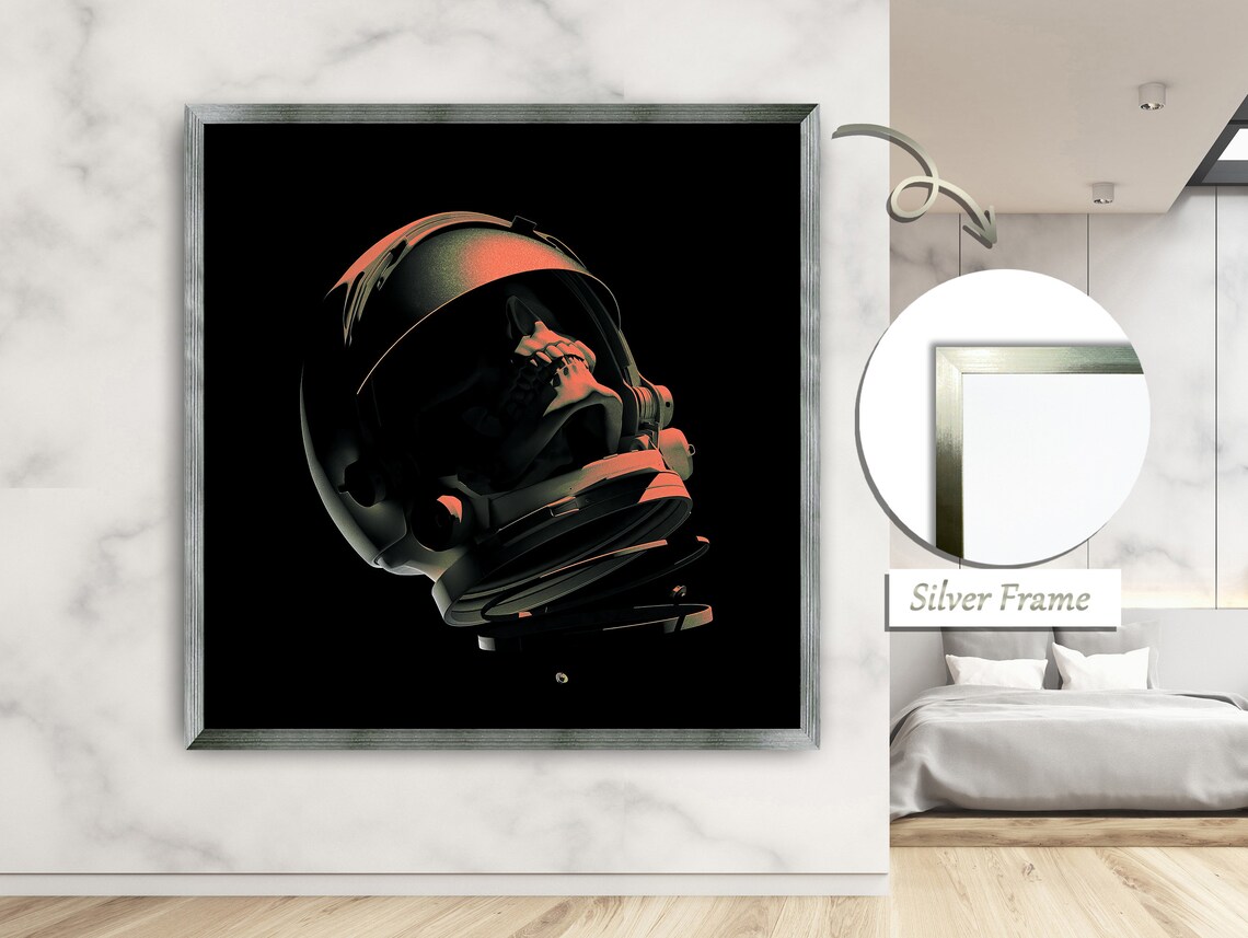 Skull Wearing An Astronaut Helmet, Symbolic Art - Image 2