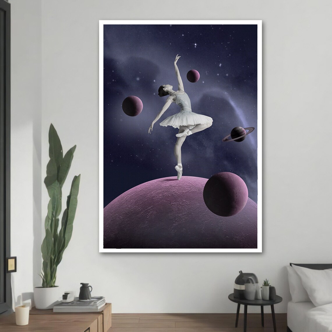 Ballet Dancer In Space, Surreal Home Decor - Image 2