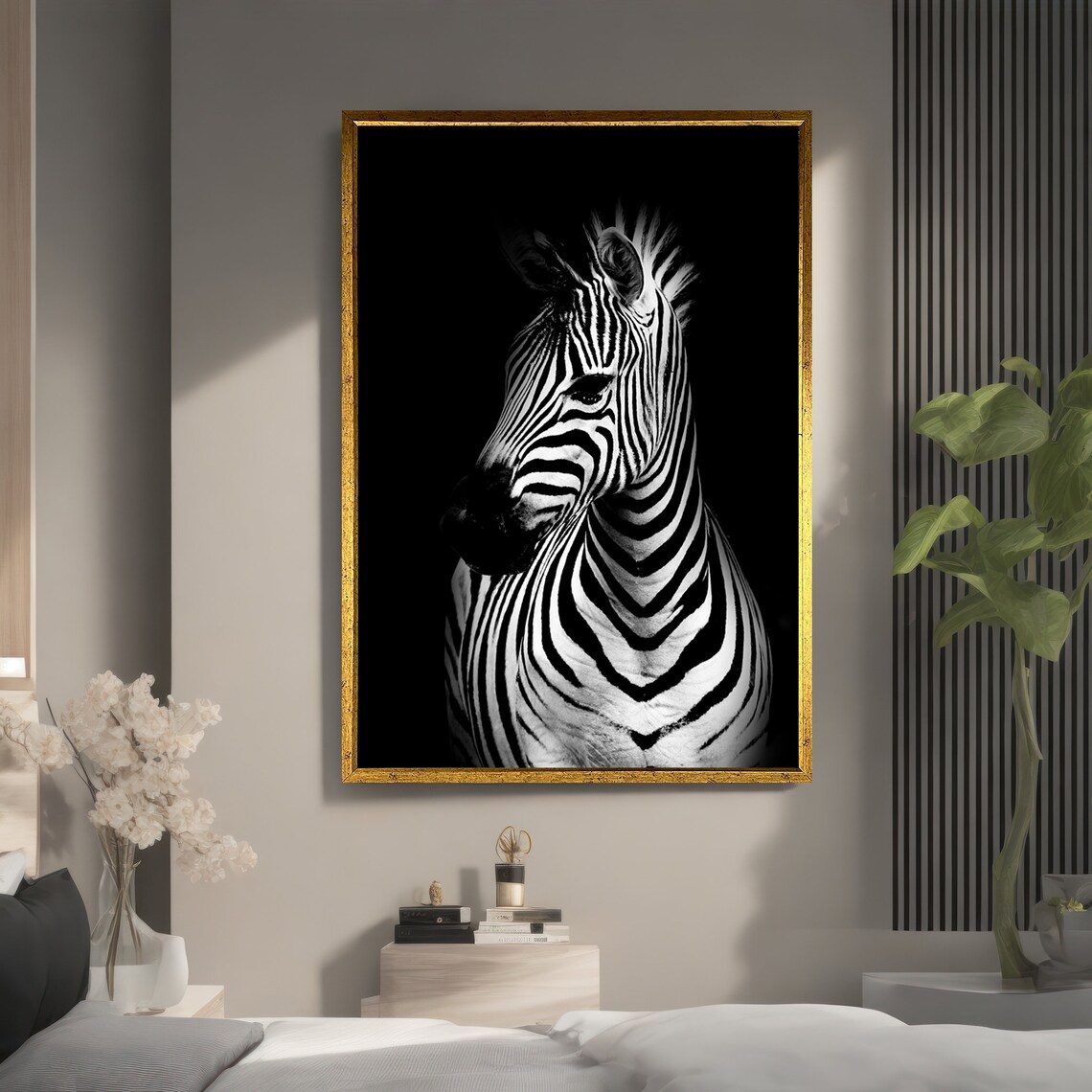 Abstract Zebra Art Print, Zebra Wall Decor - Image 4