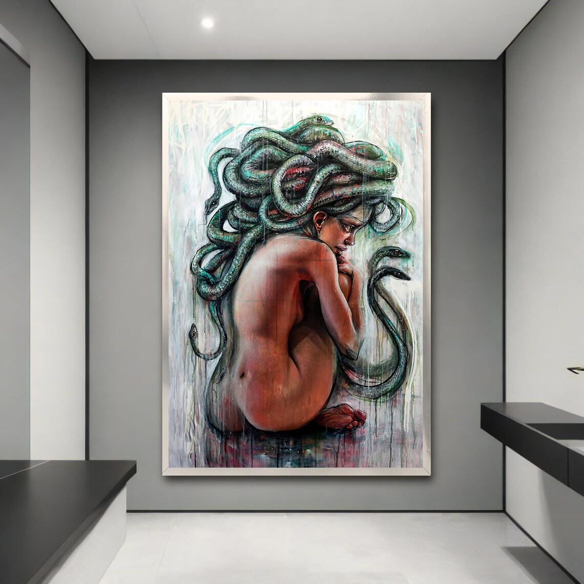 Medusa Nude Sensual Mythology Art, Intimate Gift - Image 3