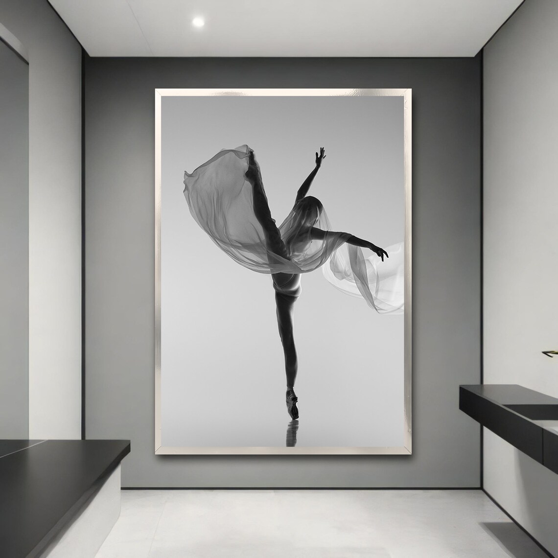 Elegant Ballet Dancer Silhouette, Modern Decor - Image 3