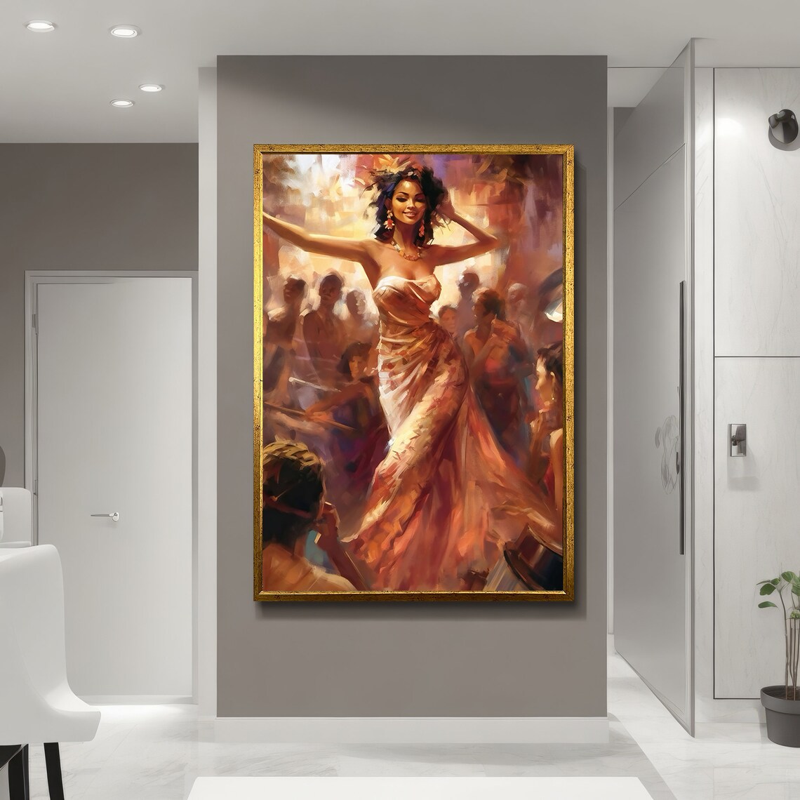 Joyful Carnival Dancer, Ethnic Festive Wall Art - Image 5