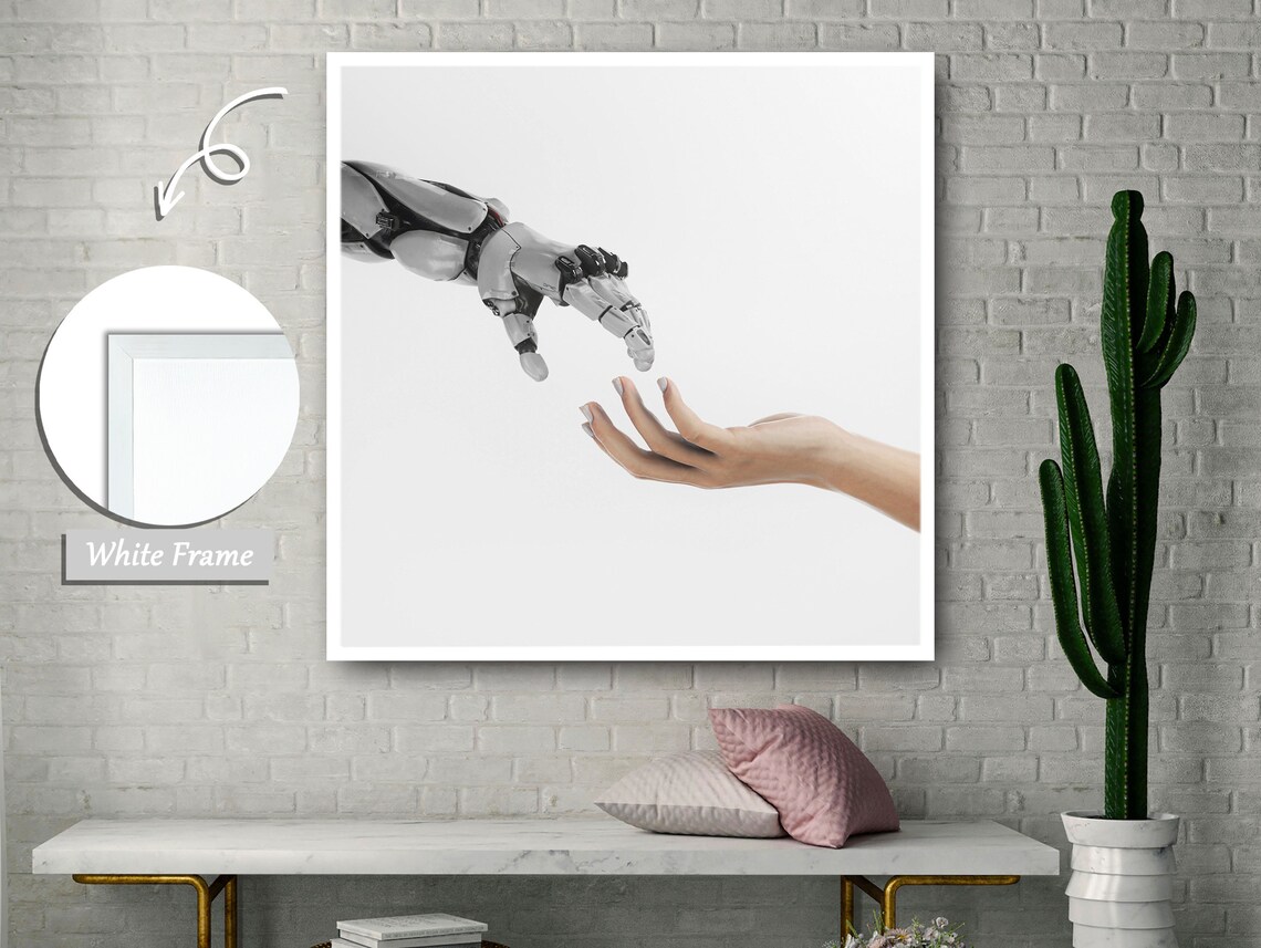 The Union Of People And Machine, Collaboration Art Print - Image 3