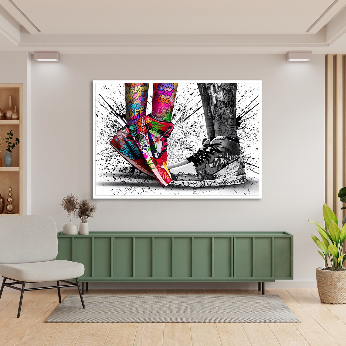 Graffiti Art Sneakers, Urban Pop Art Gift - Image 2