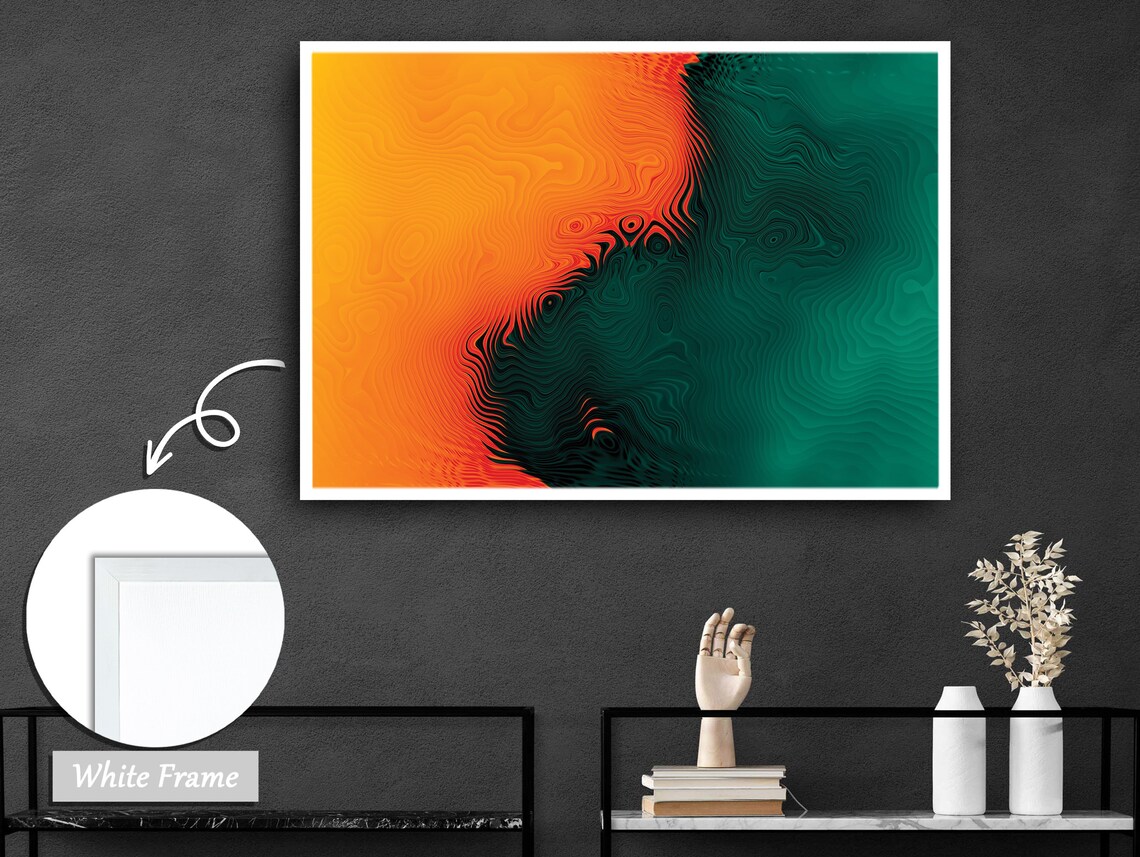 Raindrop Effect Abstract Art, Contemporary Home Decor - Image 2