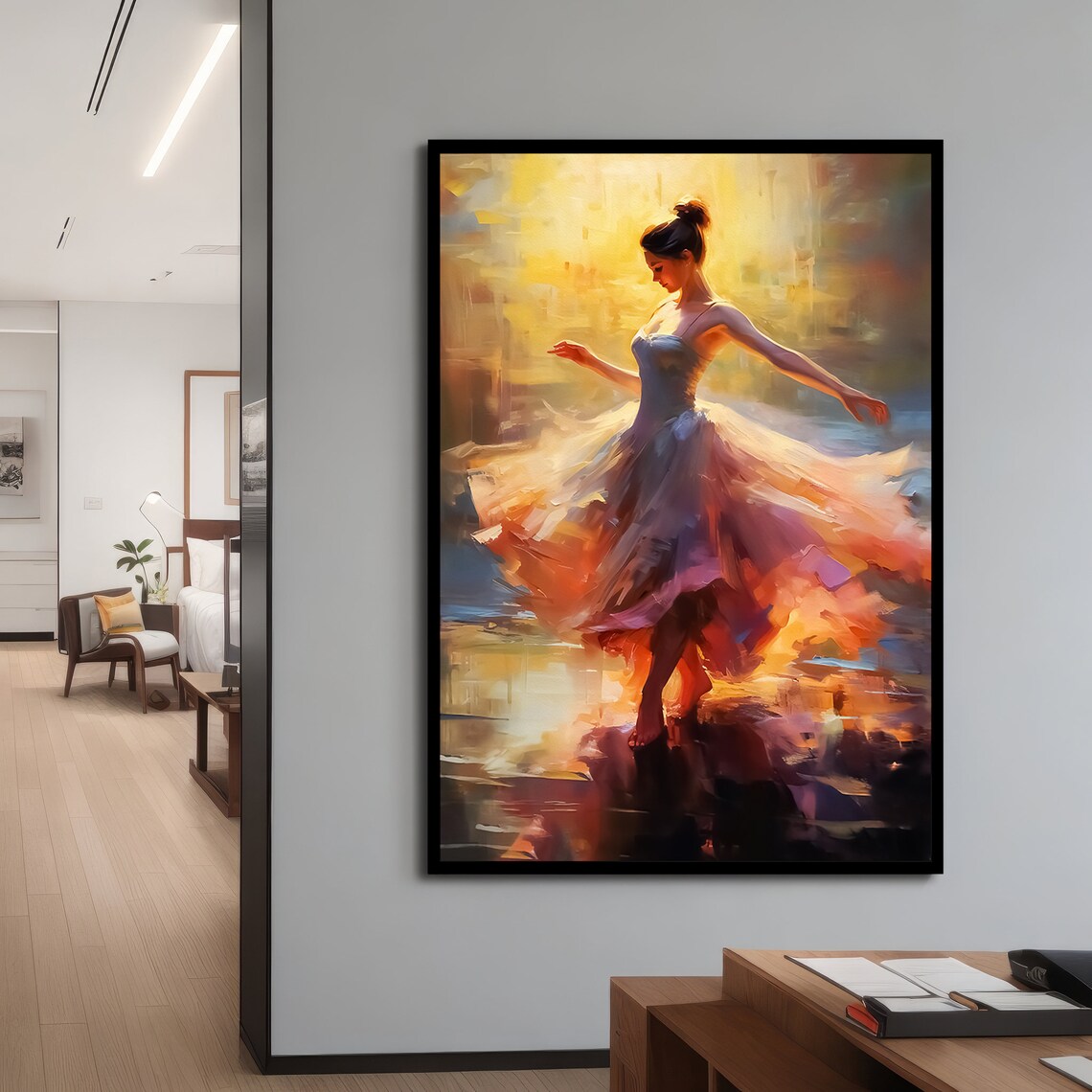 Ethereal Ballet Dancer, Elegant Modern Decor - Image 4