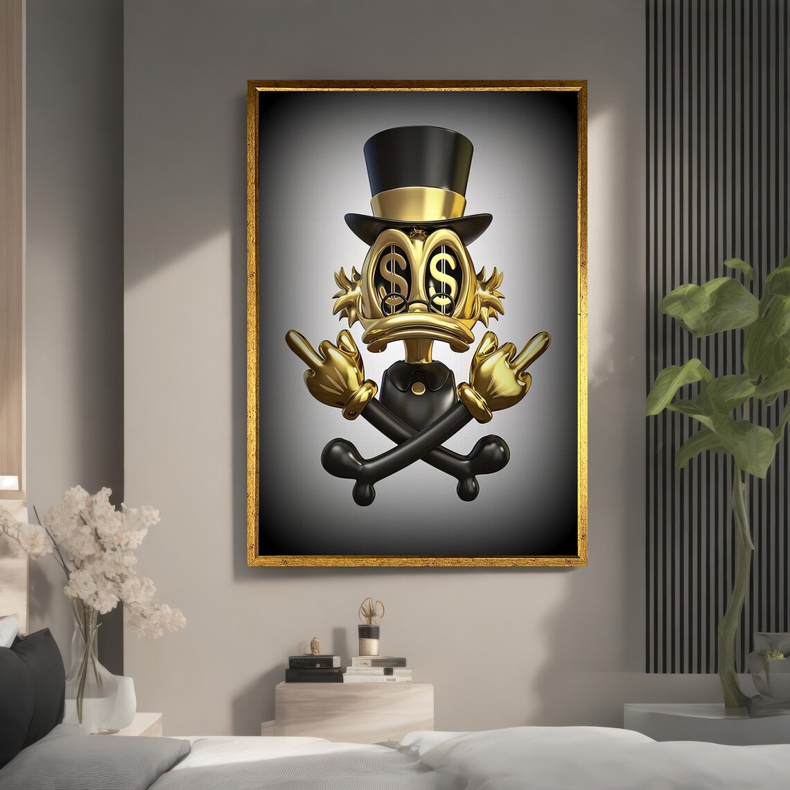Graffiti Gold Dollar Sign, Bold Urban Decor Gift - Image 5
