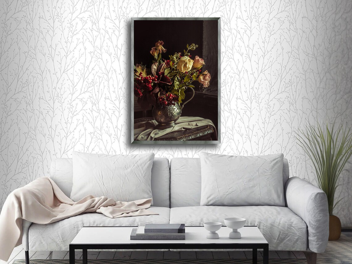 Classical Still Life, Timeless Elegance Art Print - Image 4