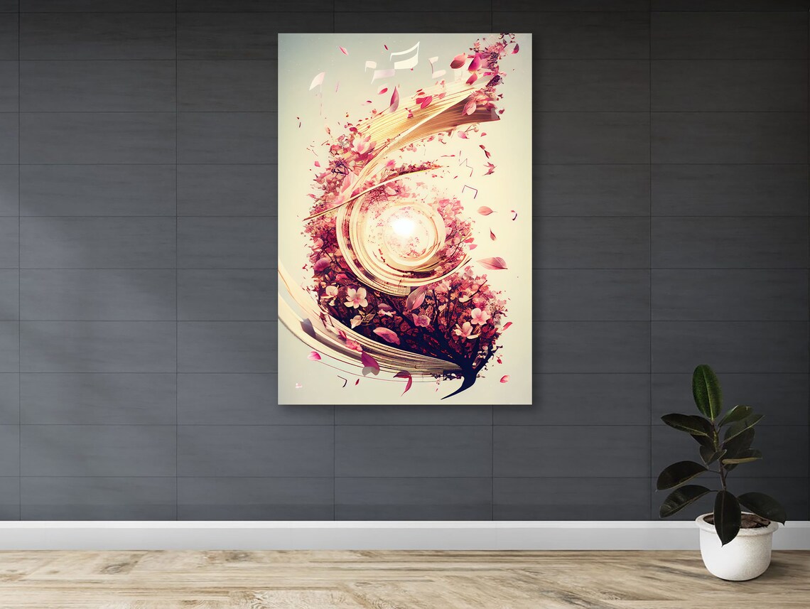 Melodic Resonance Musical Illustration, Living Room Decor - Image 2