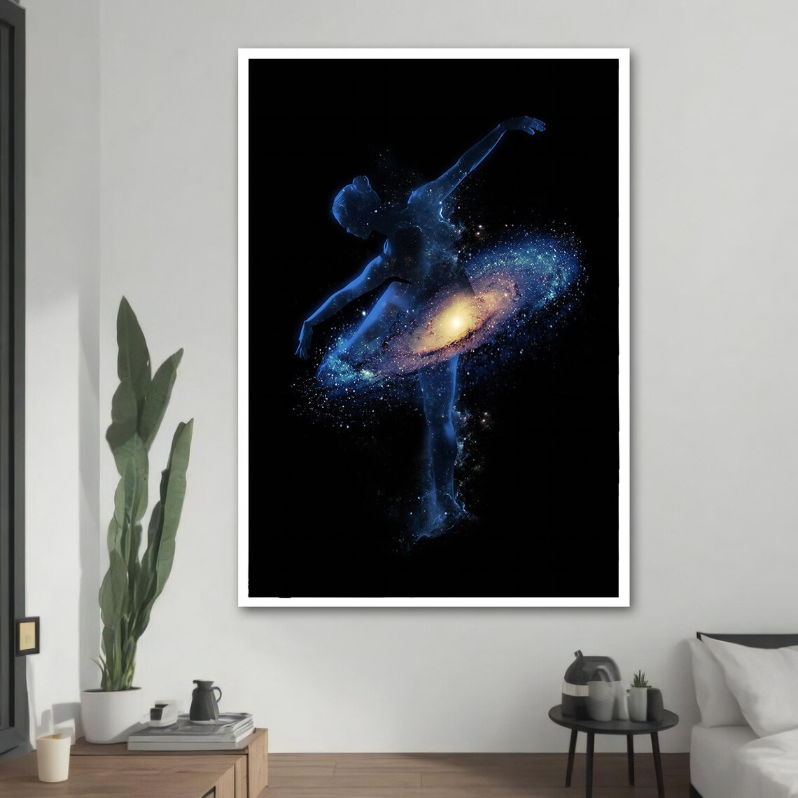 Galactic Ballet Dancer, Surreal Cosmic Art - Image 2