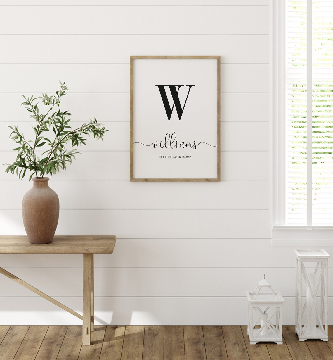 Personalized Printed Wood Family Name Sign With Established Date Last Name Sign Wood Family Sign Farmhouse Monogram Sign - Image 5