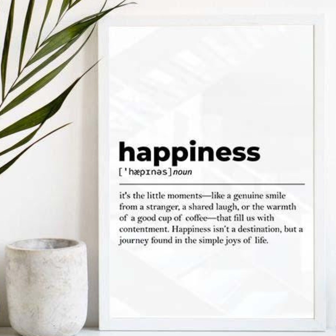 Happiness Wall Decor Happiness Print Definition Dictionary Art Wall Art Inspirational Quotes Wedding Gift Gift For Her