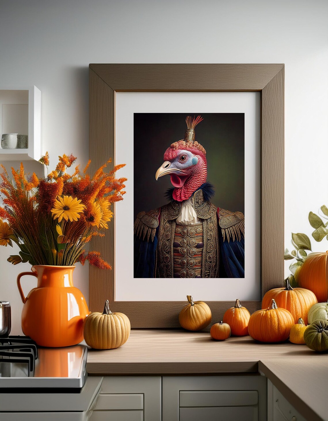Turkey Portrait, Victorian Thanksgiving Christmas Print - Image 5