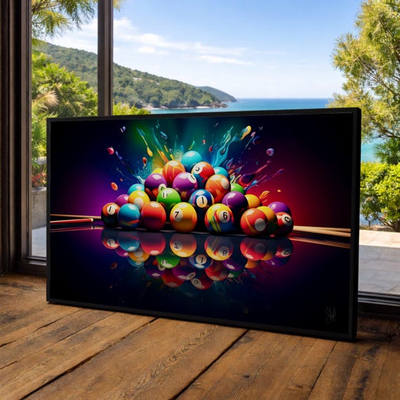 Billiard Ball Abstract Sports Game Room Decor